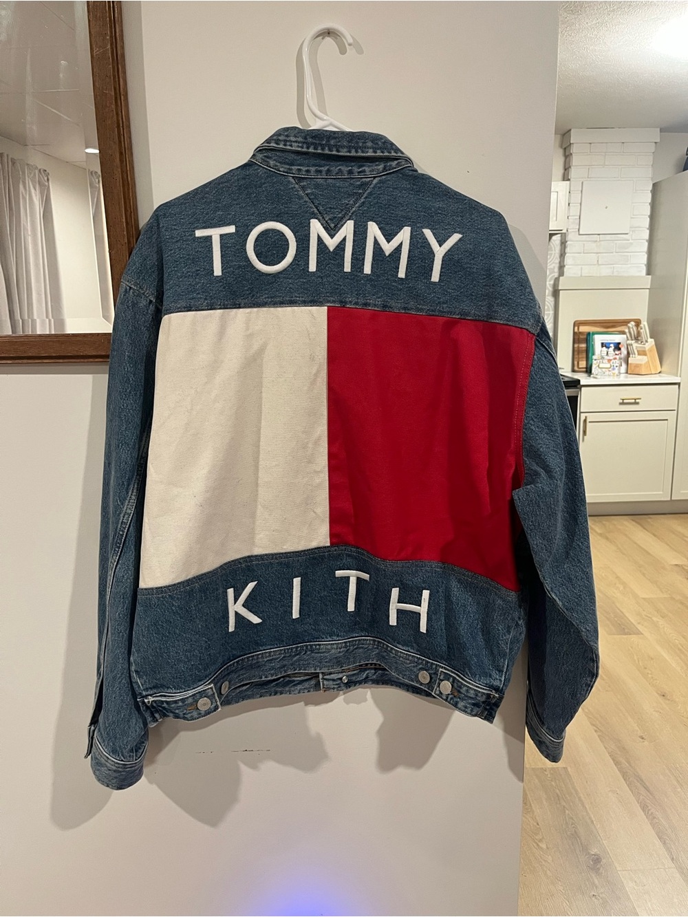 Tommy x Kith Denim Jacket - Blue with Red & White Panel
